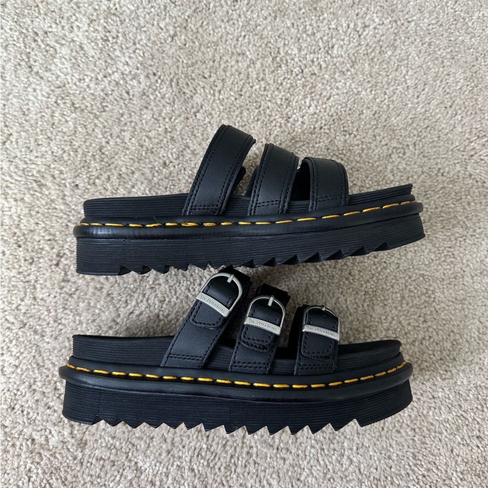 Dr. Martens Black Platform Sandals with Chunky Sole